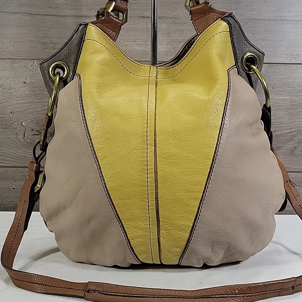 OrYANY Yellow and Tan Leather Bag - Picture 6 of 16
